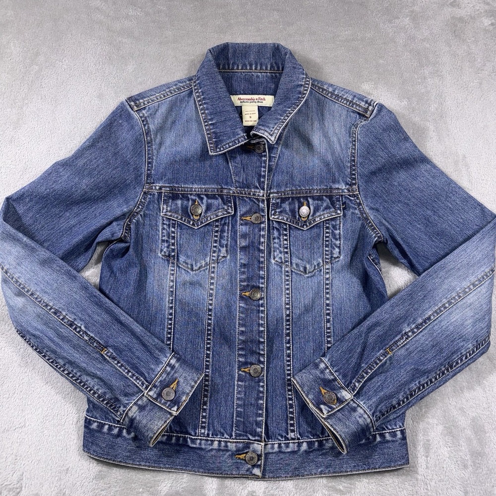 Abercrombie & Fitch Denim Jacket Womens Small  Trucker Cotton Classic